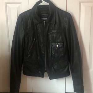Black leather jacket